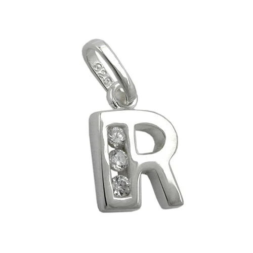 SIGO Anhänger Buchstabe R, 925 Silber, Zirkonia, Unisex - Bild 1