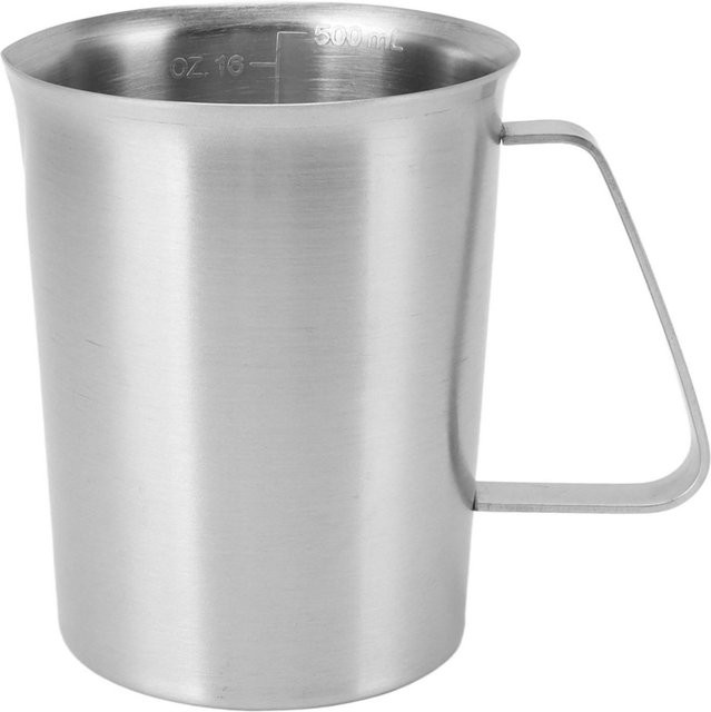 Milchaufschäumkännchen aus 304 Edelstahl von CosyHome in Grau mit Griff - Bild 1