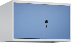 C+P Aufsatzschrank Classic PLUS mit 2 Abteilen, Stahl, Lichtgrau und Fernblau, B/T/H: 80 x 50 x 50 cm - Bild 1