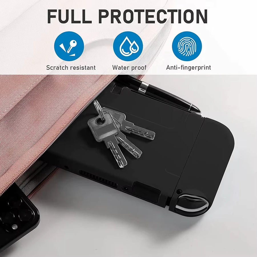 Schutzhülle für Nintendo Switch OLED mit Joycon Case in Pink und Schwarz - Bild 5