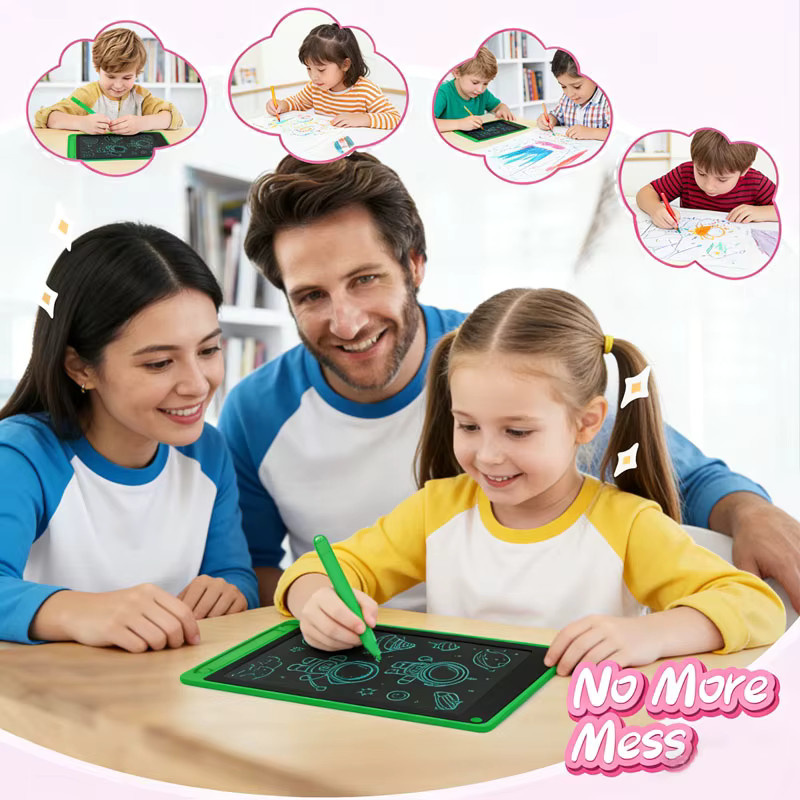 8,5'' LCD-Schreibtafel Zeichenbrett, Lernspielzeug, Grün - Bild 6