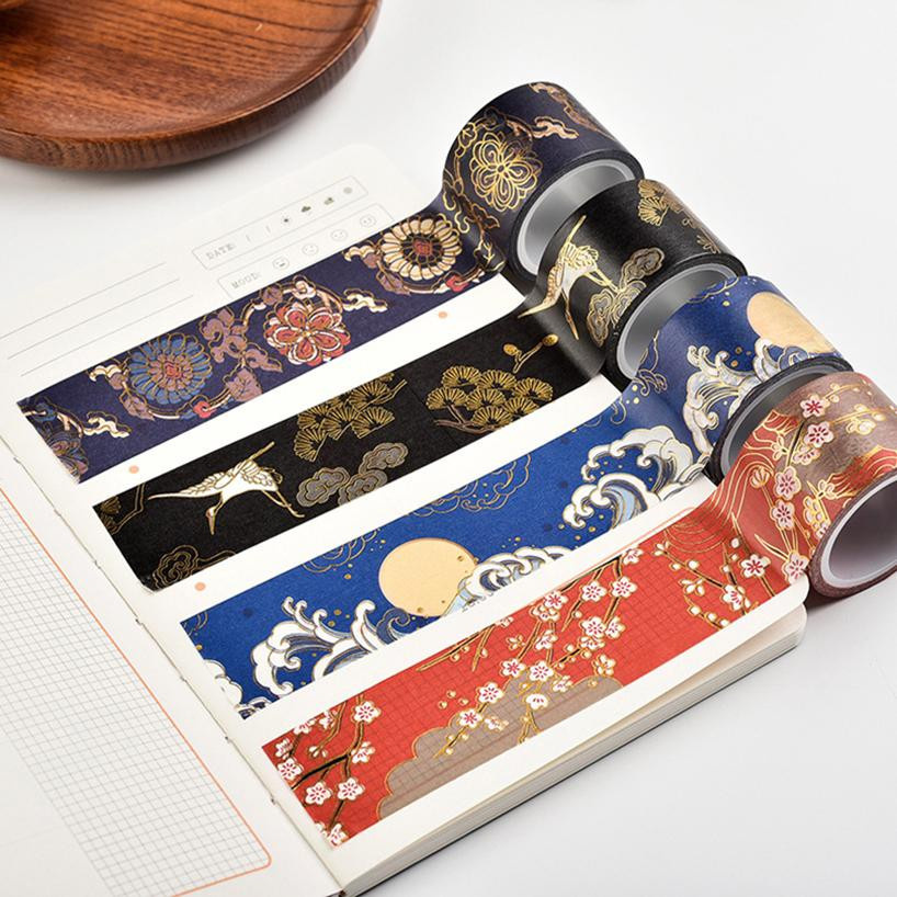 Mango Event Vintage Washi Tape mit Goldfolie in Gold und Multicolour für Scrapbooking und Journaling - Bild 1