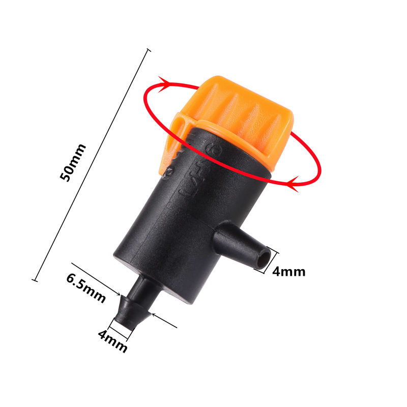 20 Stück einstellbare Mikro-Tropfer für die Gartenbewässerung, 0 bis 60 l/h, Farbe: Schwarz - Bild 3