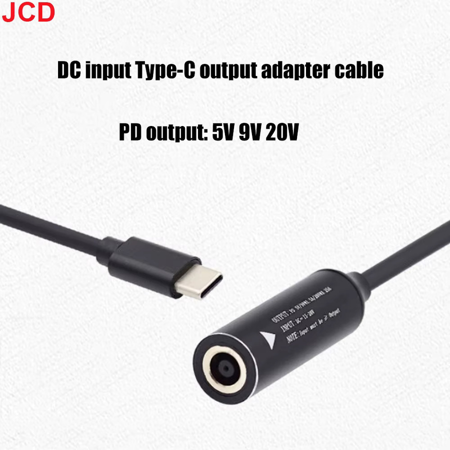 JCD DC zu USB C PD 65W Schnellladekabel Adapter Konverter Typ C auf Power Jack in Schwarz - Bild 5