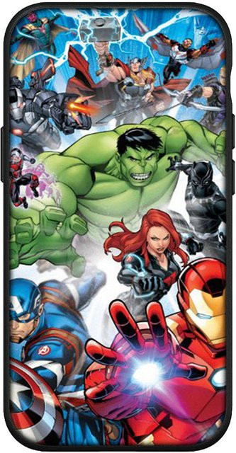 Handyhülle Marvel Avengers Spider-Man und Iron Man von MINISO für OPPO A96 4G in Schwarz und Multicolour - Bild 1