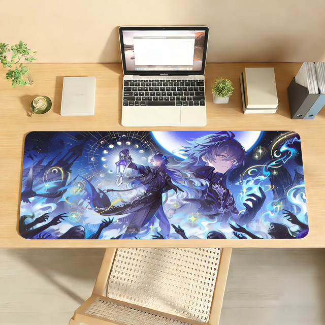 Genshin Impact Flins Gaming Mauspad in Multicolour, rutschfeste Schreibtischunterlage aus Gummi für PC und Laptop - Bild 1