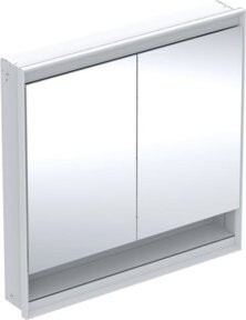 Geberit Spiegelschrank One mit 2 Türen, LED-Beleuchtung, Sensor-Schalter und Rasierersteckdose, B/H/T: 90 x 90 x 15 cm - Bild 1