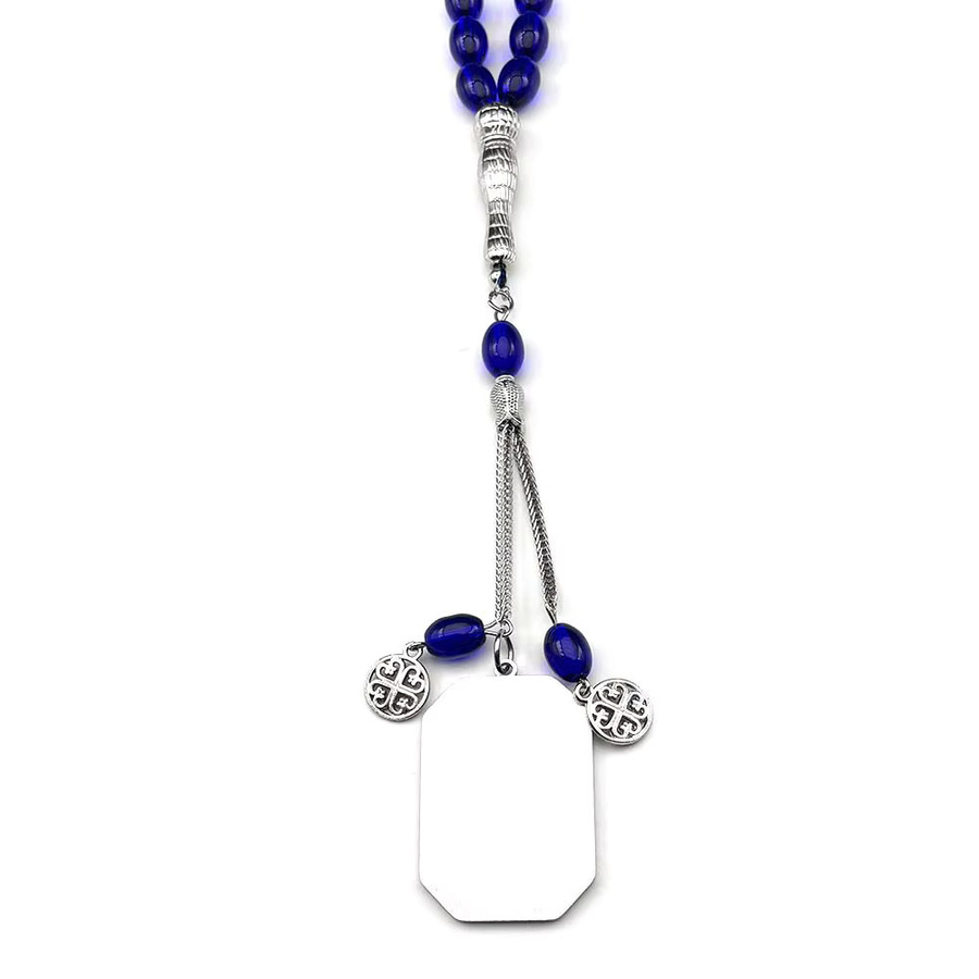 JYTF Auto-Anhänger Edelstahl, Bicolor, Glas-Gebetsperlen, Unisex - Bild 2
