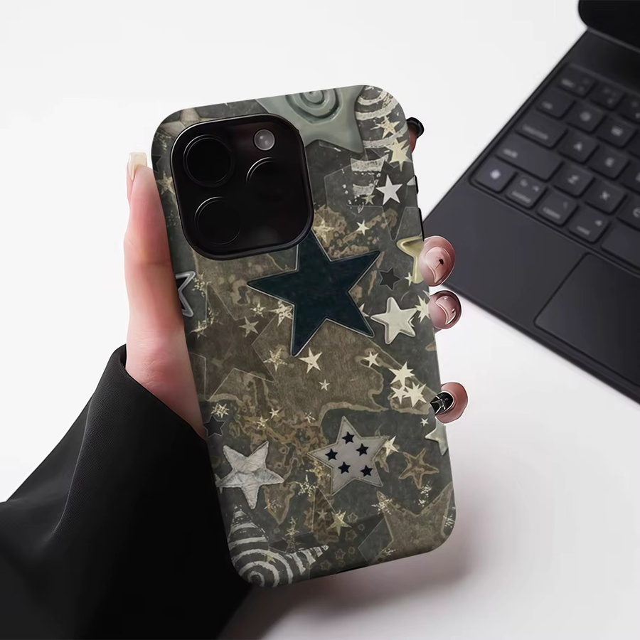 Potdemiel Dark Tone 3D Star Handyhülle mit MagSafe Kompatibilität für iPhone 17 16 15 14 13 Pro Max Plus Multicolor - Bild 4