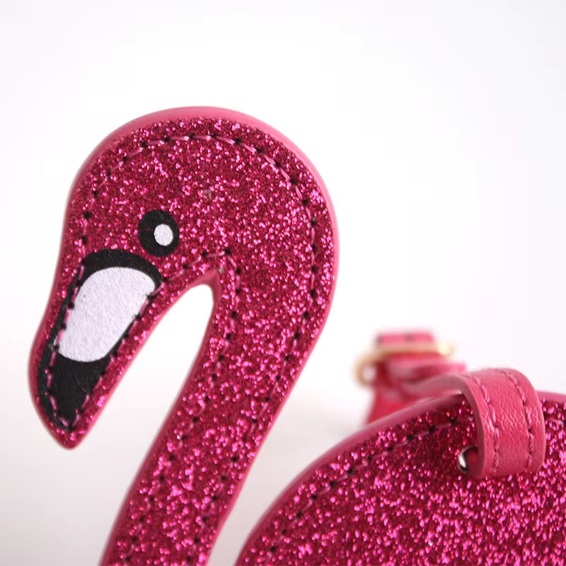 Kreativer Gepäckanhänger mit Flamingo-Design in Pink aus Kunststoff - Bild 3