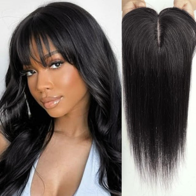 HAIRCUBE Echthaar-Topper mit Pony, 14 Zoll, Damen - Bild 1