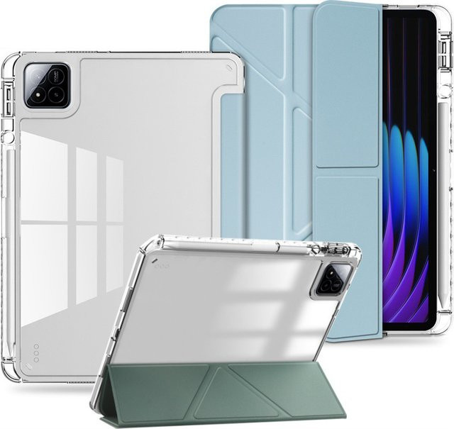Transparente Acryl-Hülle für Xiaomi Mi Pad 8 7 6 5 Pro und Redmi Pad SE 11 12,1 Zoll mit Bleistifthalter und Ständerfunktion in Pink - Bild 1