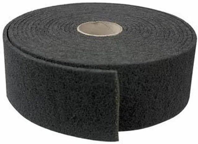 FeNau Schleifvlies für Metall in Schwarz, Korn 280, Breite: 100 mm, Länge: 10 m - Bild 1