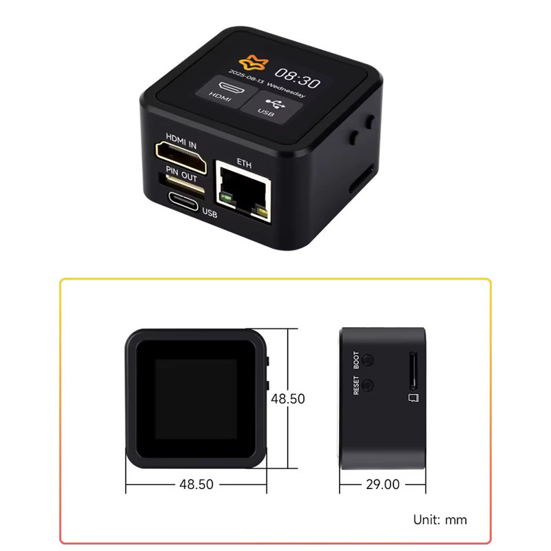 Luckfox PicoKVM Base IP KVM Remote Management Tool in Schwarz mit 256M DDR3 zur PC-Steuerung und Serverwartung inklusive Videoaufnahme und HID-Eingang - Bild 3