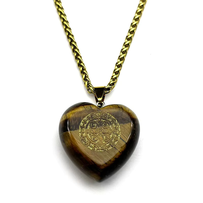 AFAWA Anhänger Halskette, Edelstahl, Gold, Kristall, Unisex - Bild 2