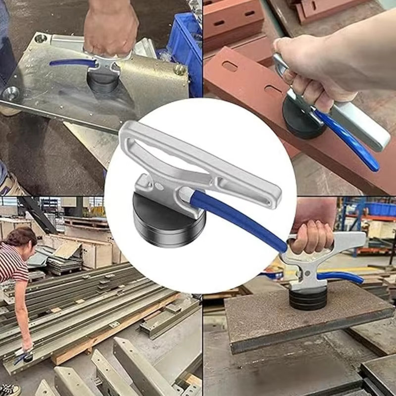 Robustes magnetisches Aufnahmewerkzeug in Silber mit Griff zum Heben von Metall und Schnellverschluss - Bild 2