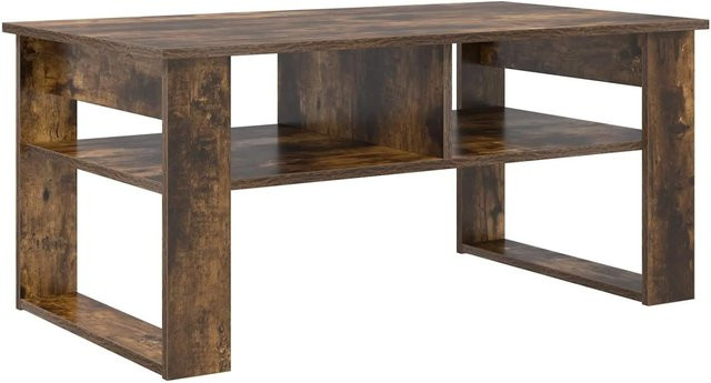 vidaXL Couchtisch aus Holzwerkstoff in Raucheiche, modern und rechteckig, Braun, B/T/H: 96 x 54 x 44 cm - Bild 1