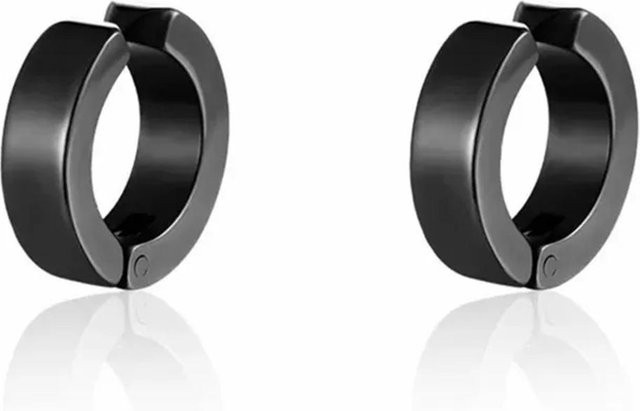 TuiYing001 Ohrstecker Set, Edelstahl, Schwarz, Herren, Magnetisch - Bild 1