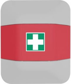 Eichner Verbandskasten-Aufsatz für Feuerlöscherschrank help, rot, B: 43,3 cm, T: 22,5 cm, H: 19,6 cm - Bild 1