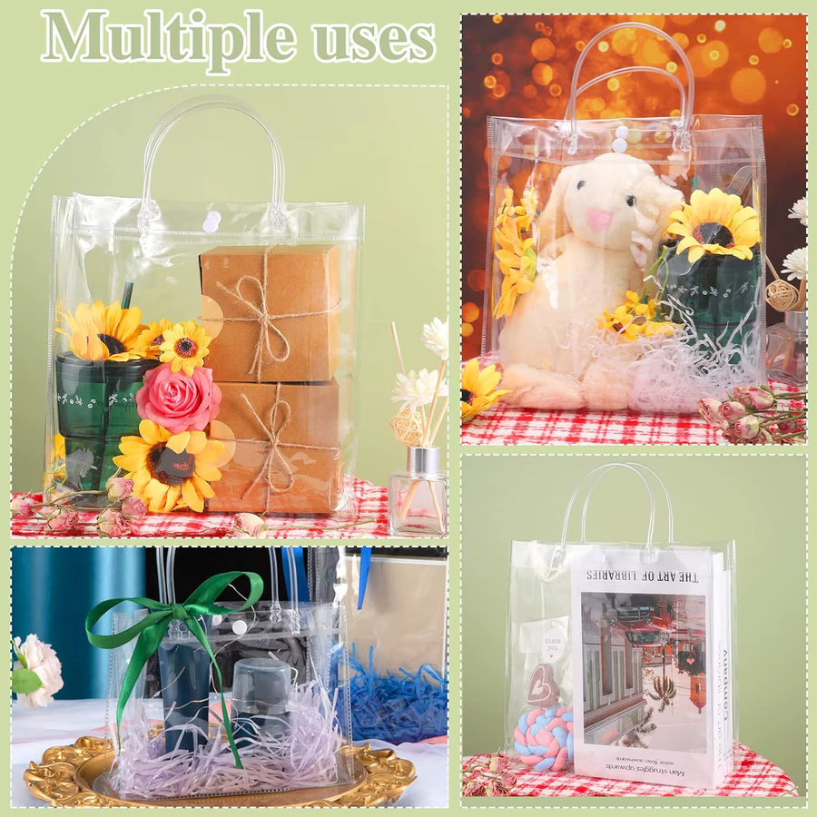 20 Stück transparente Geschenktüten aus Kunststoff für Partys, Hochzeiten und Feierlichkeiten - Bild 2