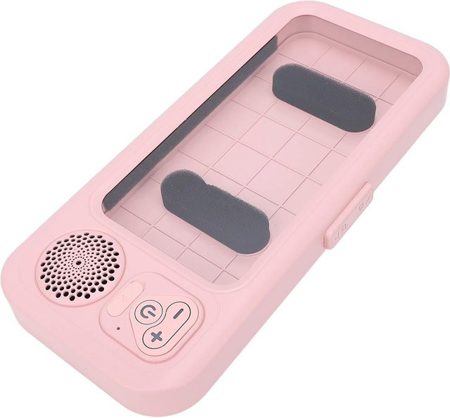 Toys Arts Wasserdichter Handyhalter für die Dusche mit Bluetooth-Lautsprecher, Touchscreen-Steuerung und RGB-Licht in Rosa - Bild 1