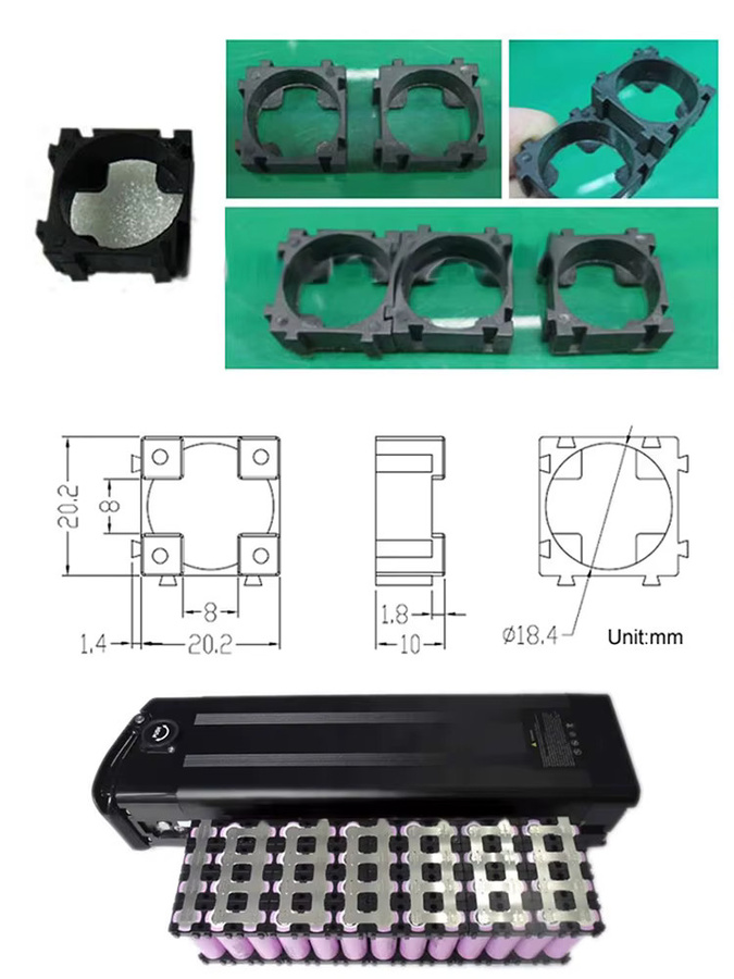 APWIKOGER Batteriehalter Organizer für 100 Stück 18650 Li-Ion Akkus, schwarzer Aufbewahrungskoffer aus Kunststoff - Bild 4