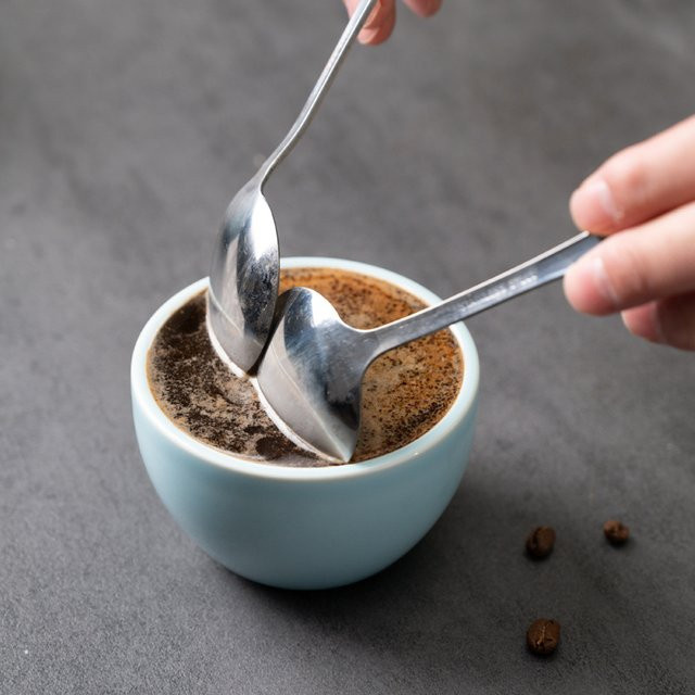 Yuanirmo Messbecher aus Porzellan für Kaffeeverkostung, Blau, 200 ml - Bild 1