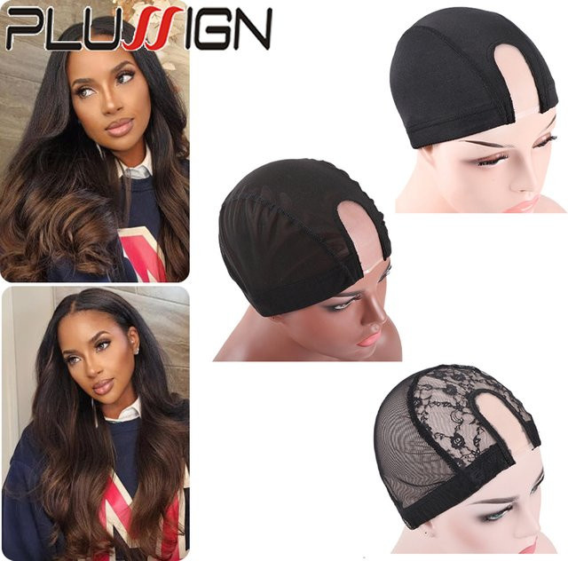 Plussign U-förmige Perückenkappen aus Spitze, Unisex - Bild 1