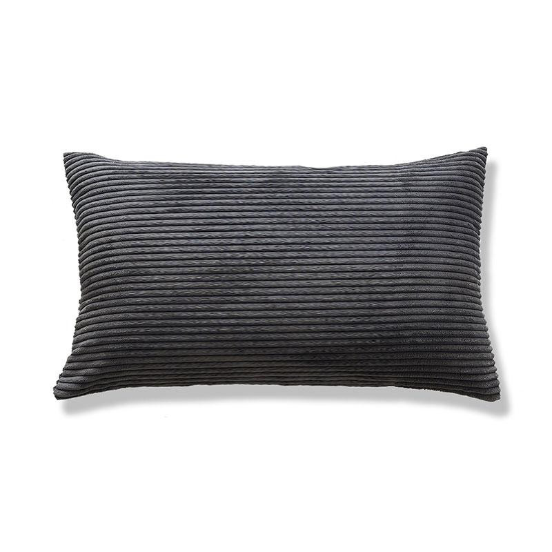 Dekorativer Flanell-Fleece Kissenbezug von Yiran Furniture in Cord-Optik, Rechteckig, B/H: 50 x 30 cm - Bild 2