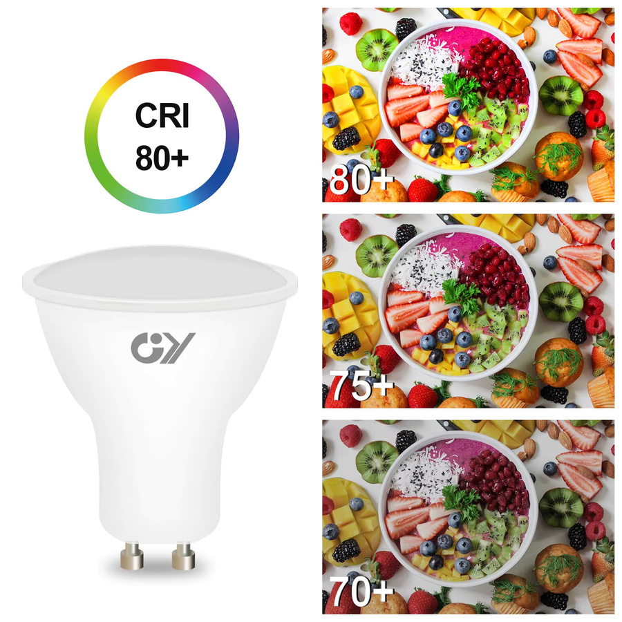 GY GU10 LED-Glühbirne dimmbar 7 W mit 600 lm als Ersatz für 70 W Halogenstrahler - Bild 3