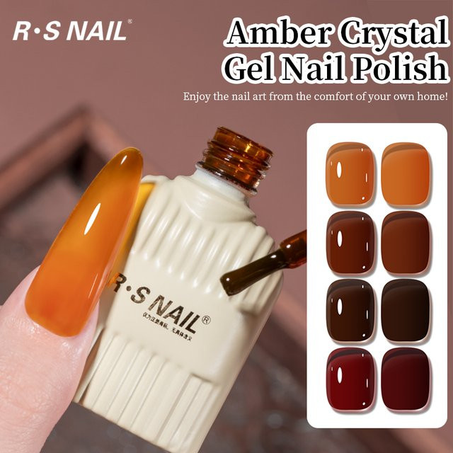 RSNAIL Nagellack Gel, Kristall Braun, Glänzend, 10g - Bild 1