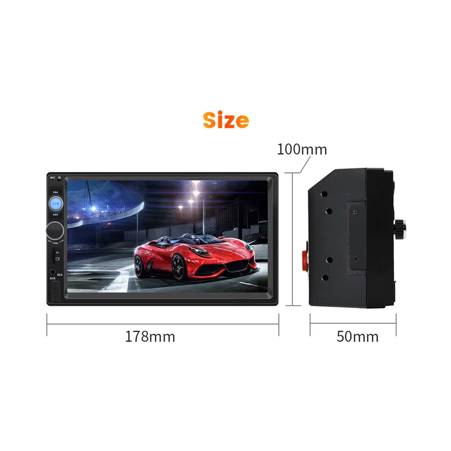 NAVIFANS 7 Zoll HD Touchscreen Auto Radio mit CarPlay und MP5 Multimedia Player, Schwarz - Bild 4