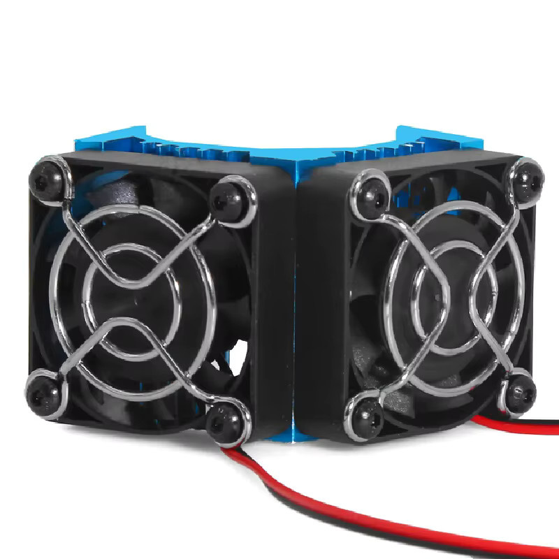 RED SPIDER Dual-Lüftermotor-Kühlkörper, 40-42mm, für 1/7 1/8 Arrma Traxxas RC-Auto - Bild 3