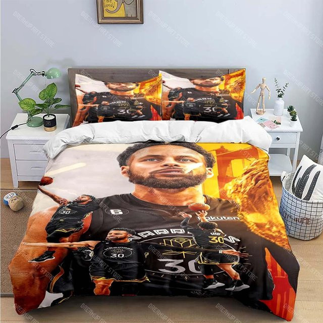 Bettwäscheset Stephen Curry Basketballstar mit Motivdruck von JMG Household Supplies, Mehrfarbig, B/H: 155 x 215 cm - Bild 1