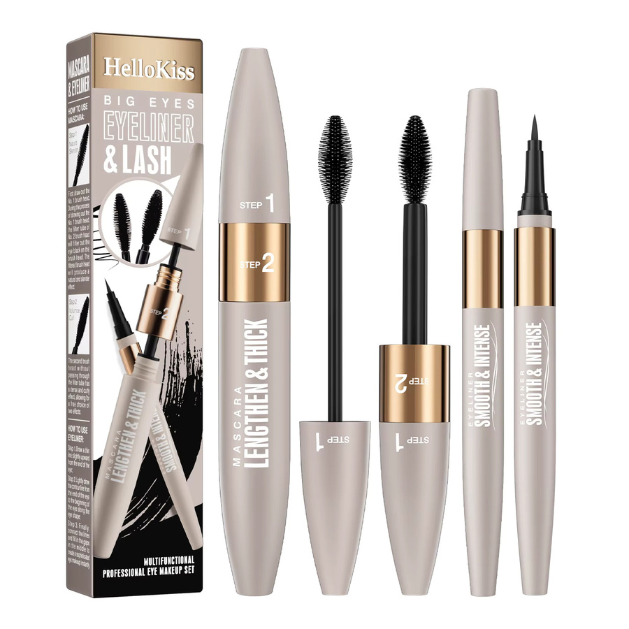 Hello Kiss Mascara & Eyeliner Kombi-Set, Damen - Bild 2