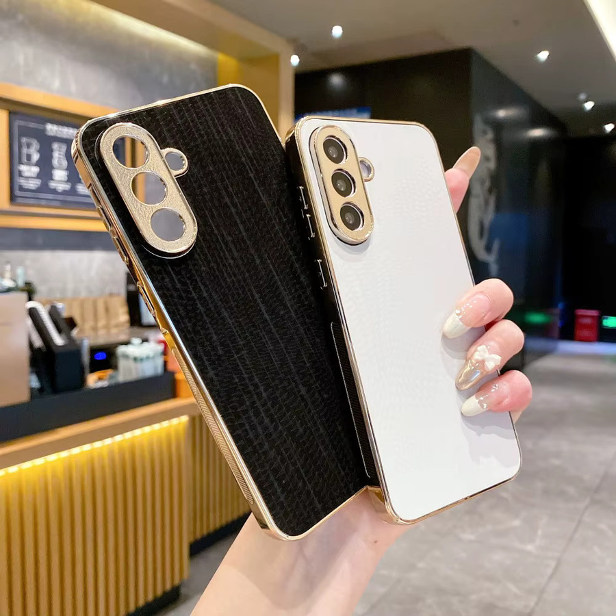 Elegante Anti-Drop Schutzhülle mit glänzendem Rand für Samsung Galaxy A57 A56 A55 Serie in Blau - Bild 3