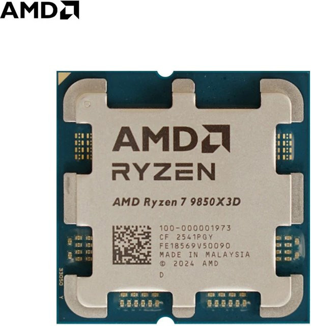 AMD Ryzen 7 9850X3D Prozessor mit 8 Kernen, AM5 Sockel, 4,7 GHz Basisfrequenz, 5,6 GHz Boostfrequenz, 96 MB L3-Cache und 120 W TDP - Bild 1