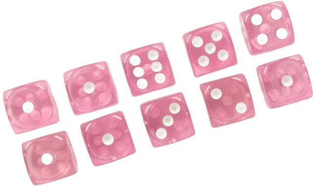 CosyHome Würfelset, 20-teiliges Set, transparent, rosa/weiß - Bild 1