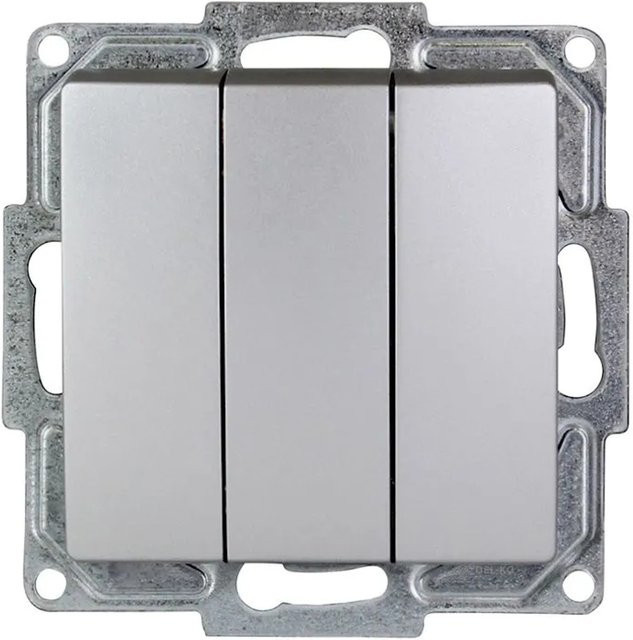 Günsan Visage 3fach Serienschalter Unterputz in Silber - Bild 1