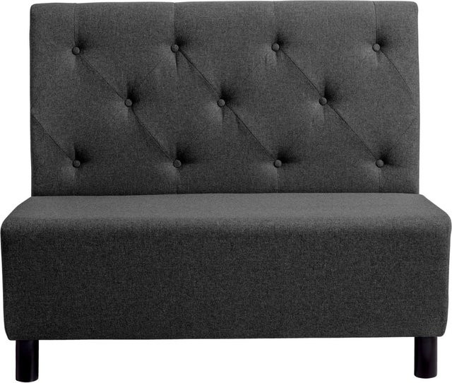 VEGA Polsterbank Lerida II 2-Sitzer aus Stoff in Anthrazit, B/T/H: 118 x 62 x 102 cm - Bild 1