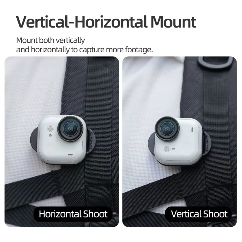 Insta360 GO Ultra Magnetische Schnellverschluss-Halterung mit Rucksack-Clip und Anti-Shake-Funktion für deine Kamera - Bild 4