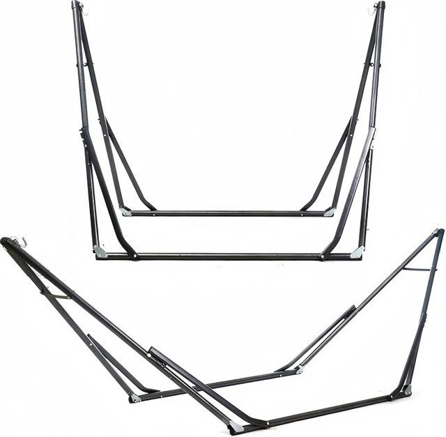 2-in-1 Hängematte und Schaukelstuhl als tragbarer Camping-Rahmen für Outdoor und Indoor, verstellbar und zusammenklappbar, Einzelhalterung - Bild 1