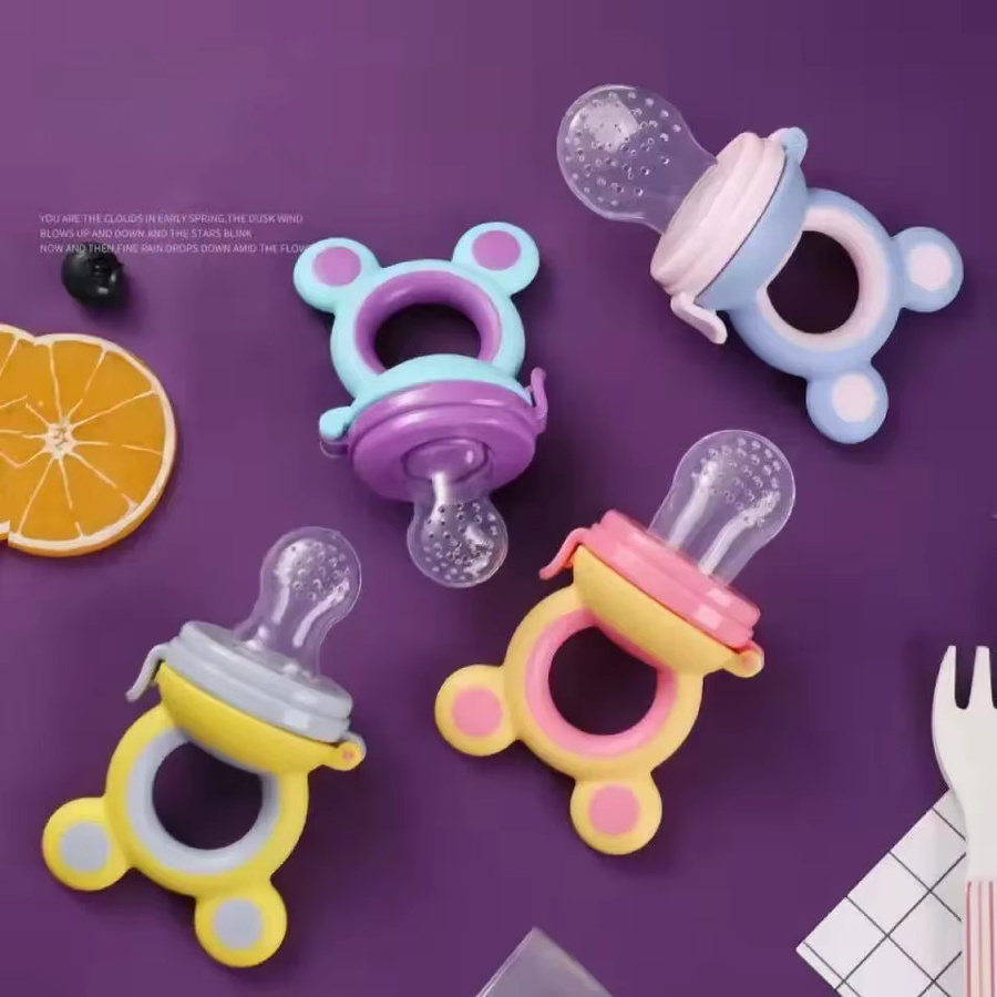 XUNYI Silikon Beißring mit Schnuller Clip für Babys, BPA-frei, Mehrfarbig - Bild 2