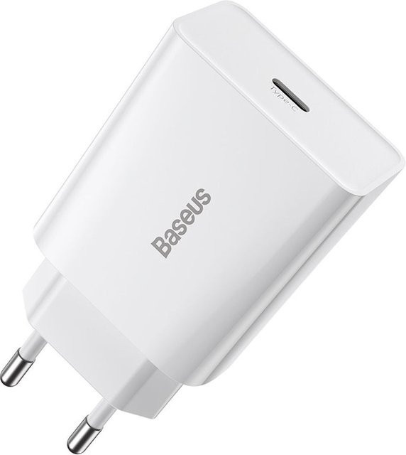 Baseus Speed Mini Netzladegerät mit 20W und USB-C Anschluss in Weiß CCFS-SN02 - Bild 1