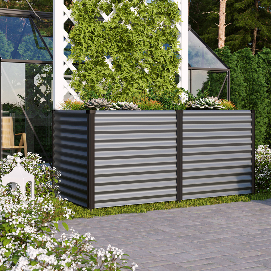 Vitavia Hochbeet Linus 858 in Granit-Schwarz, B: 96 cm, L: 188 cm, H: 86 cm - Bild 3