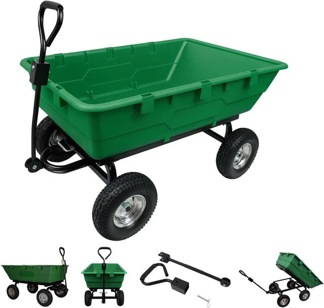 TRUTZHOLM XXL Gartenwagen mit 350 Litern Volumen und 500 kg Traglast, kippbarer Transportwagen - Bild 1