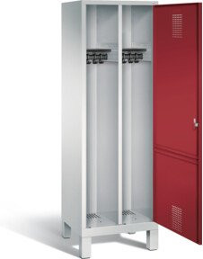 C+P Spind Evolo mit Front in Rubinrot und Korpus in Lichtgrau, H x B x T: 185 x 61 x 50 cm - Bild 1