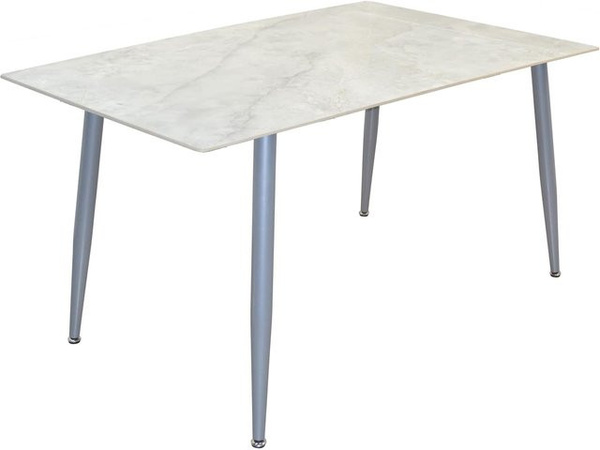 Möbel direkt online 4-Fuß-Esstisch mit Steinplatte in Weiß, B/T: 140 x 80 cm