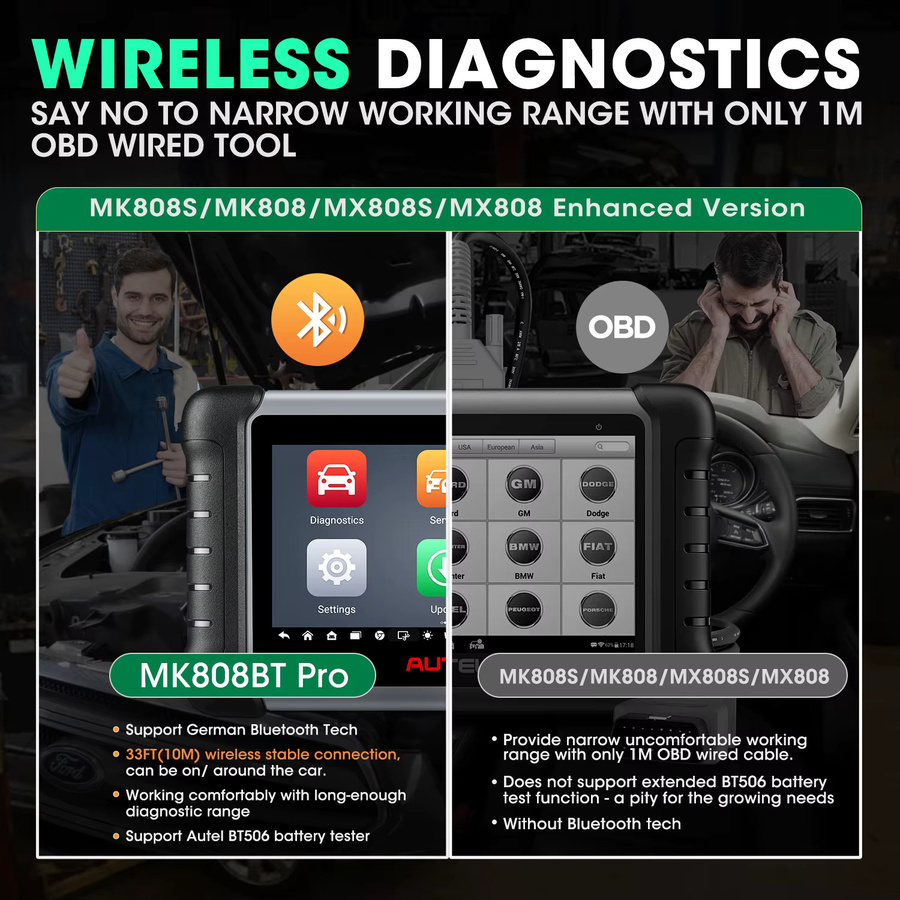 Autel MaxiCOM MK808BT PRO OBD2 Scanner Kfz-Diagnosegerät in Schwarz mit bidirektionaler Diagnose und über 3000 aktiven Tests - Bild 4