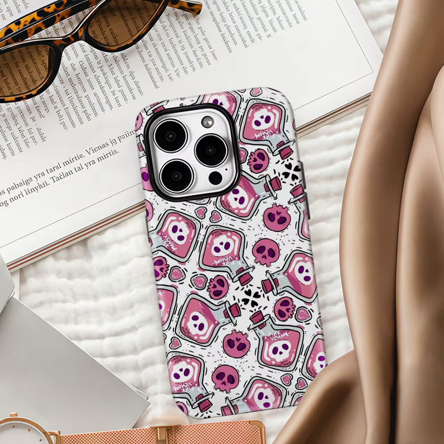 Pink Venom Magnetische Handyhülle für Apple iPhone 17 16 15 14 13 Pro Max Plus, robuste ein- und doppelschichtige Schutzhülle in Pink - Bild 4